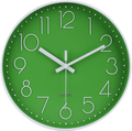 12 Inch Non-Ticking Wall Clock Silent Battery Operated Round Wall Clock Modern Simple Style Decor Clock for Home/Office/School/Kitchen/Bedroom/Living Room (Gray) Home & Garden > Decor > Clocks > Wall Clocks jomparis Green 12 Inch 