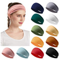 12 Pack Women'S Headbands Elastic Hair Bands Workout Running Turban Headwrap Non Slip Sweat Yoga Hair Wrap for Girls Sporting Goods > Outdoor Recreation > Winter Sports & Activities Jesries multicolor(pack of 12)  