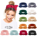 12 PCS Headbands for Women Non Slip Hair Bands with Bows Rabbit Ears Workout Running Sport Sweat Elastic Hair Wrap for Girls Hair Accessories Sporting Goods > Outdoor Recreation > Winter Sports & Activities Jesries multicolor(pack of 12)  