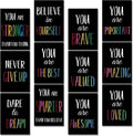 12 Pieces Inspirational Print Wall Poster Motivational Quote Watercolor Words Posters Aesthetic Poster Unframed Canvas Saying Painting Posters for Kids Room Modern Decoration (White, 8 X 10 Inches) Home & Garden > Decor > Artwork > Posters, Prints, & Visual Artwork Zonon Black 8 x 10 Inches 