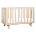 Babyletto Hudson 3-In-1 Convertible Crib with Toddler Bed Conversion Kit in Washed Natural, Greenguard Gold Certified