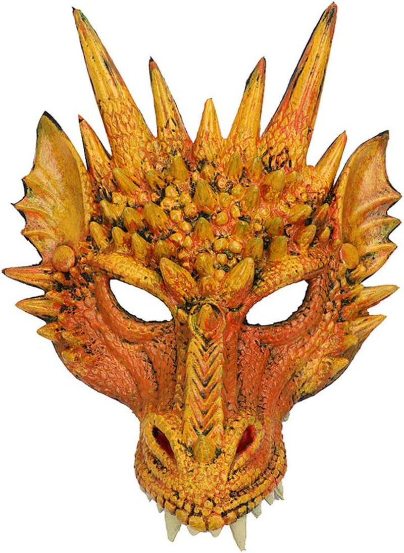 Alodidae 3D Dragon Mask Halloween Party Costume Cosplay for Adults Men, Scary Animal Half Face Masks