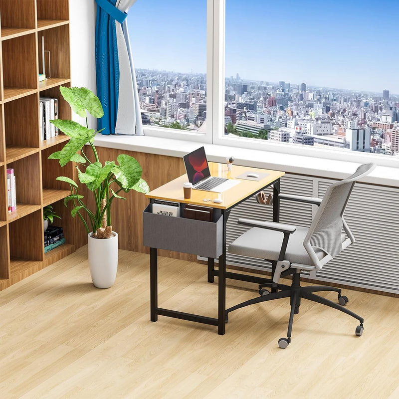 DUMOS 32 Inch Office Small Computer Desk Modern Simple Style Writing Study Work Table for Home Bedroom - Wood