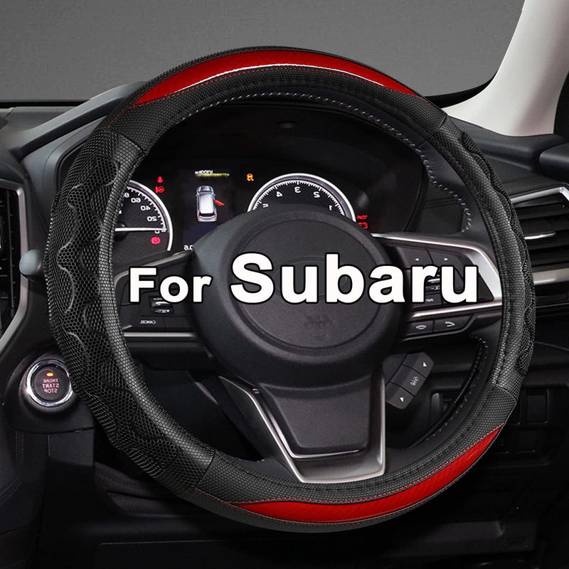 GIANT PANDA Steering Wheel Cover for Subaru Forester, Car Steering Wheel Cover for Subaru Outback and Crosstrek - Orange