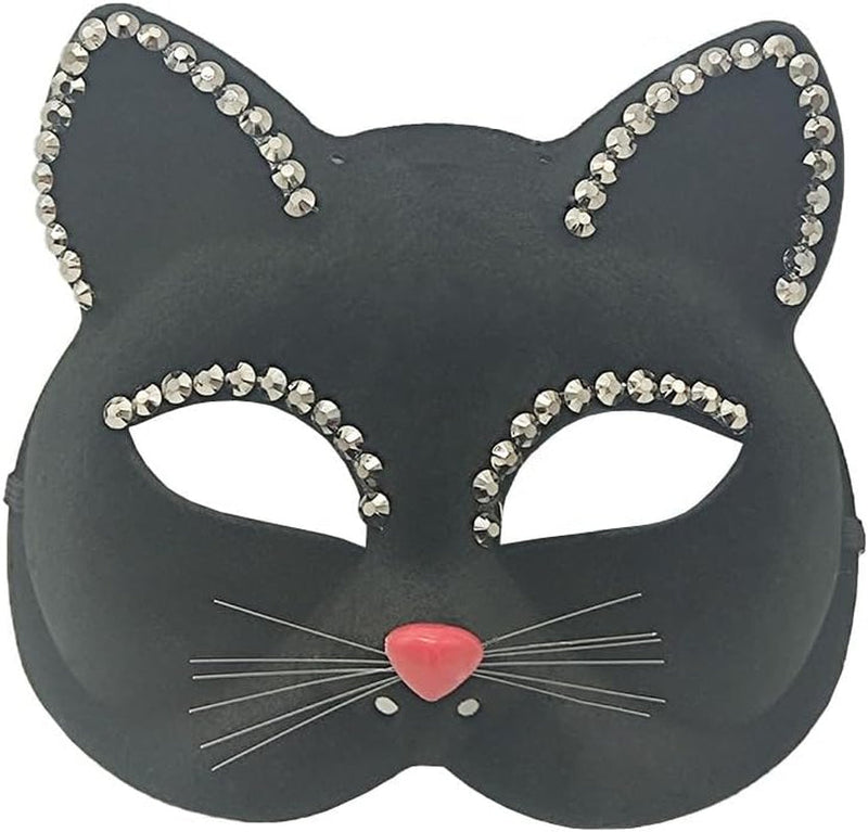 1Pcs Halloween Realistic Cat Masks Animal Cat Mask for Halloween Christmas Easter Novelty Costume Party Accessory