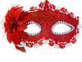 Boobeen Halloween Lace Mask, Masquerade Venetian Mask Lace Eye Mask, Half Face Masquerade Mask for Carnival Ball Dress Party