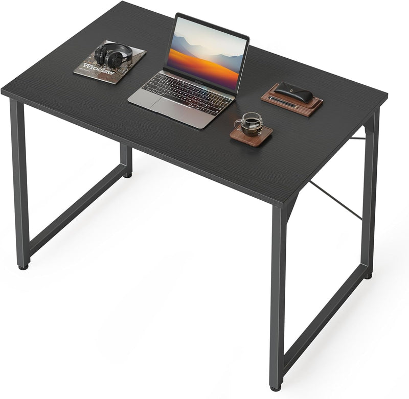 Cubicubi Computer Desk, 40 Inch Home Office Desk, Modern Simple Style PC Table for Home, Office, Study, Writing, Black