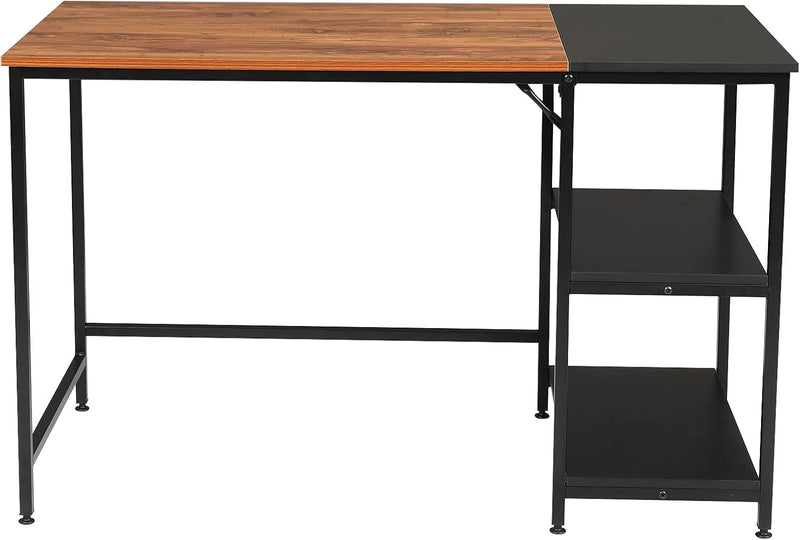 Computer Desk with Storage, Executive Desk Teens Study Student Desk Writing Home Office Desks for Bedroom Small Spaces Furniture 120 X 60 X 75Cm