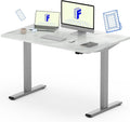 FLEXISPOT EC1 Essential Adjustable Desk, Electric Standing Desk Sit Stand Desk (48X24 Inch, Gray Frame+Marble Grey)