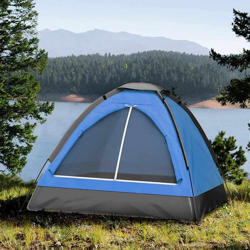 2 Person Camping Tent with Rain Fly and Carrying Bag - Lightweight Outdoor Tent for Backpacking, Hiking, or Beach Use by Wakeman Outdoors