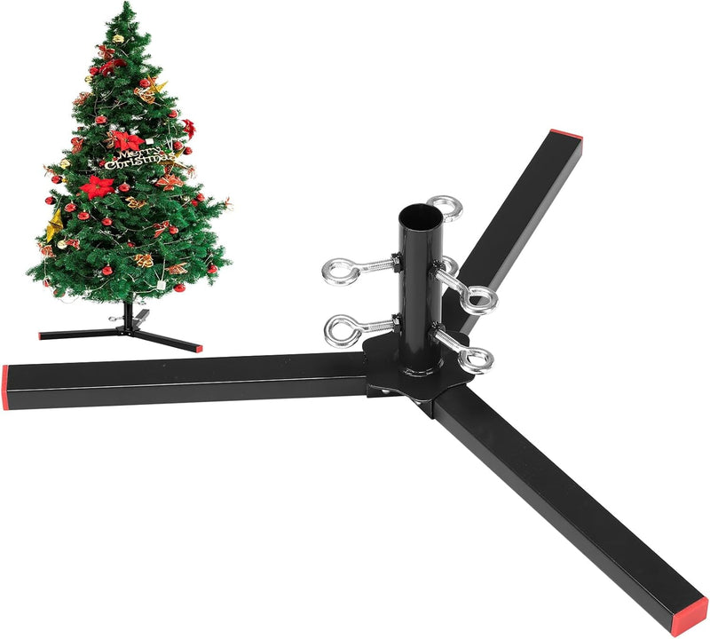 Christmas Tree Stand for Artificial Trees, Metel Christmas Tree Base Replacement, Adjustable Christmas Tree Holder Stand for 5 to 7.8 Ft Tree, Fits 0.75-1.25 Inch Tree Pole