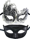 Couple Masquerade Mask Set Masquerade Mask for Women Black Costume Mask Cosplay Party Masquerade Ball