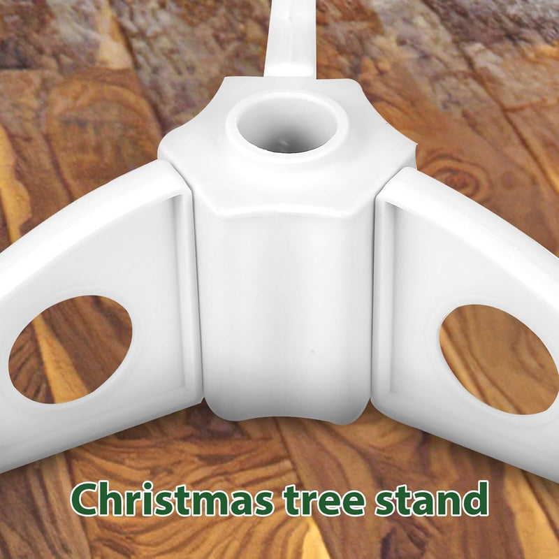 BESPORTBLE Christmas Tree Stand, Folding White Artificial Christmas Tree Base Christmas Fake Tree Holder Xmas Tree Stand DIY Craft Supply for Artificial Trees