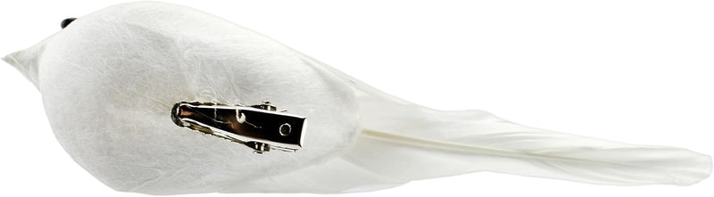 Cornucopia Artificial White Doves (6-Pack); White Feathered Mini Birds for Weddings, Christmas Ornaments, Wreaths & Decorative Arts and Crafts