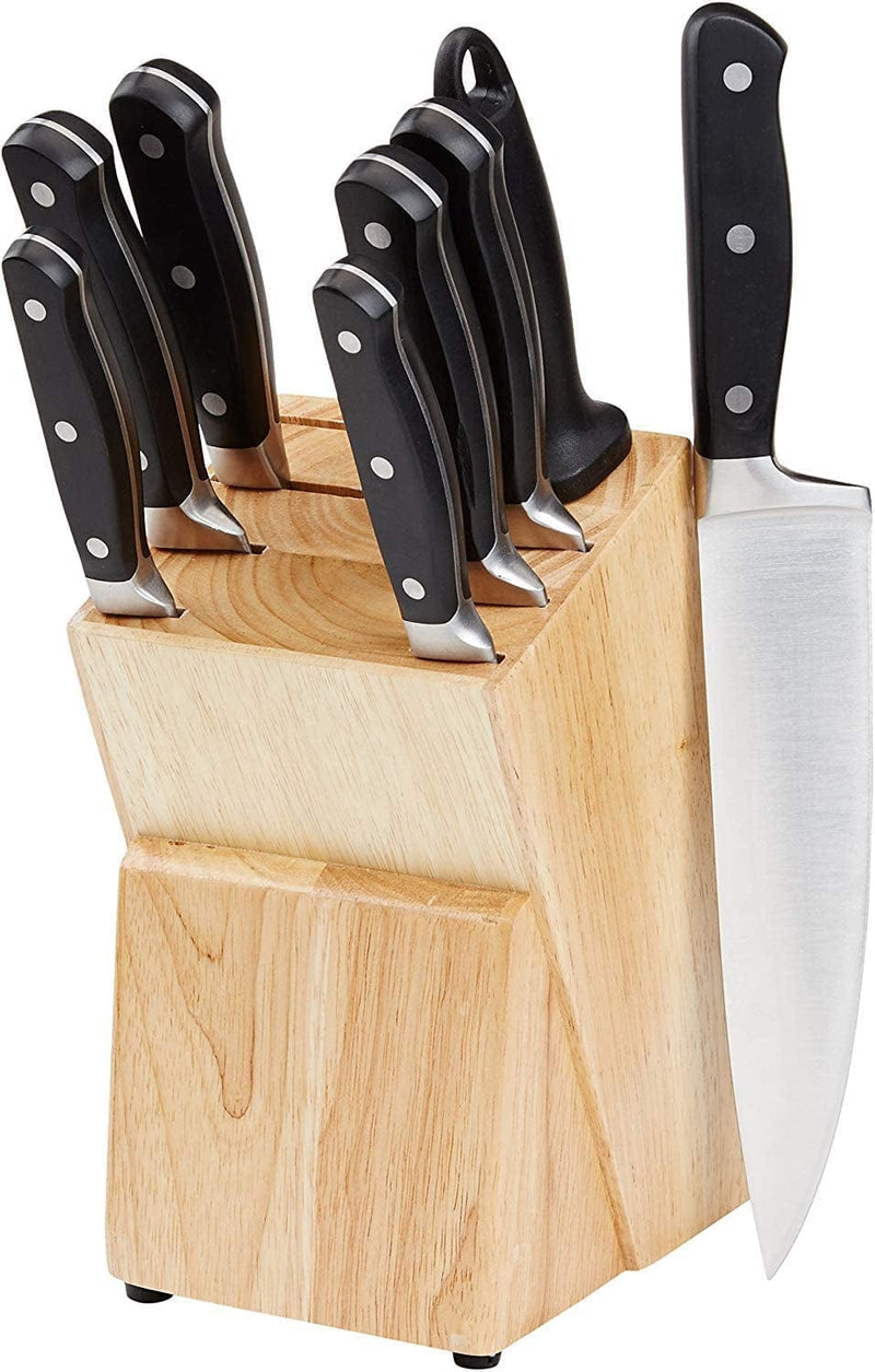 18-Piece Premium Kitchen Knife Block Set, High-Carbon Stainless Steel Blades with Pine Wood Knife Block Home & Garden > Kitchen & Dining > Kitchen Tools & Utensils > Kitchen Knives KOL DEALS Knife Block 9-Piece 