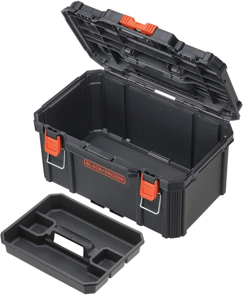 Beyond by BLACK+DECKER BLACK+DECKER BDST60500APB Stackable Storage System - 3 Piece Set (Small, Deep Toolbox, and Rolling Tote)