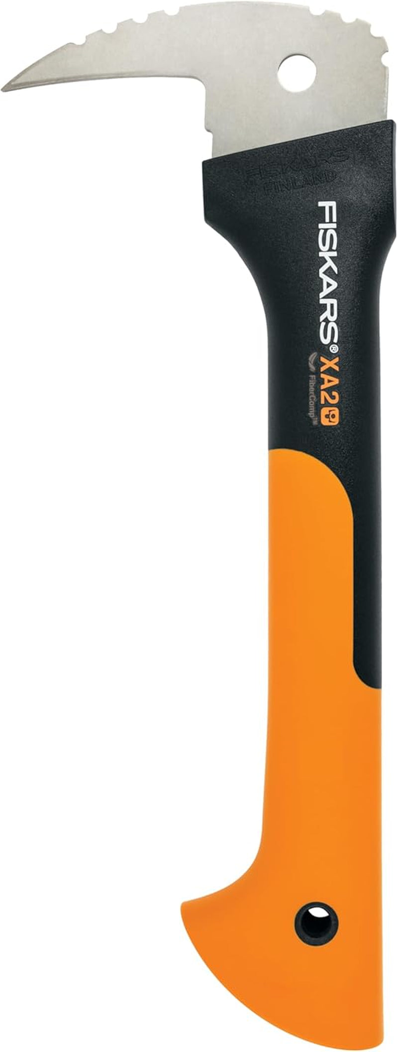 Fiskars 12" Hookaroon - Non-Slip Grip Handle with Pointed, Angled Blade - Landscaping Tool for Rotating, Dragging, Stacking Logs - Black/Orange