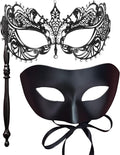 Couple Masquerade Mask Set Masquerade Mask for Women Black Costume Mask Cosplay Party Masquerade Ball