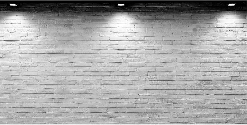 Baocicco Vinyl 15X10Ft Backdrop Photography Background White Brick Wall Computer-Print Seamless Photo Background Children Baby Adults Portraits Photo Studio Props