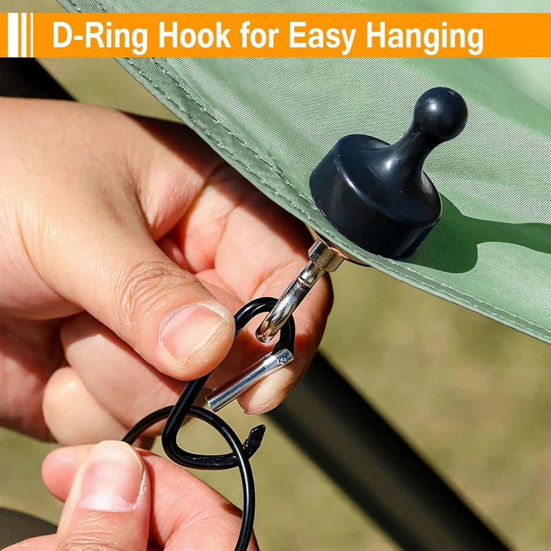 Ayamaya Magnetic Camping Hooks for Canopy Magnet Clip Hanger with Carabiner for Tents Inside, Tent Hanging Hook Organizer for Lamp, Rooftop Tent Tarp Accessories for Camping, RV Camper, Picnic