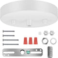 5 1/8 Inches Light Fixture Ceiling Canopy Kit Pendant Light Canopy Plate Cover with All Mounting Hardware for Chandelier Pendant Light (White)