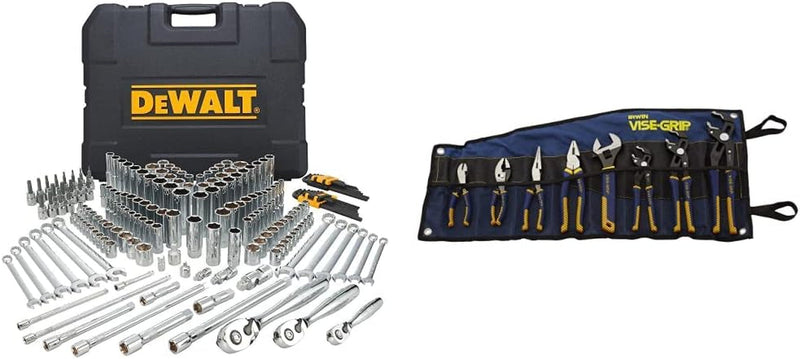 DEWALT Mechanics Tools Kit and Socket Set, 204-Piece, 1/4" & 3/8" & 1/2" Drive, MM/SAE (DWMT72165)