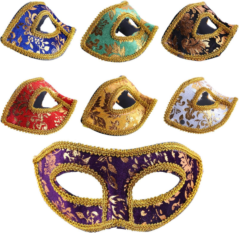 14 Pieces Masquerade Masks, Half Face Mardi Gras Retro Party Mask Unisex Venetian Mask