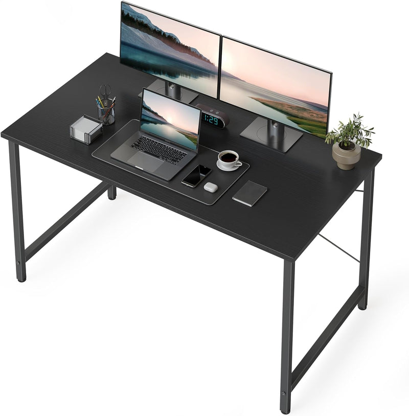 Cubicubi Computer Desk, 40 Inch Home Office Desk, Modern Simple Style PC Table for Home, Office, Study, Writing, Black