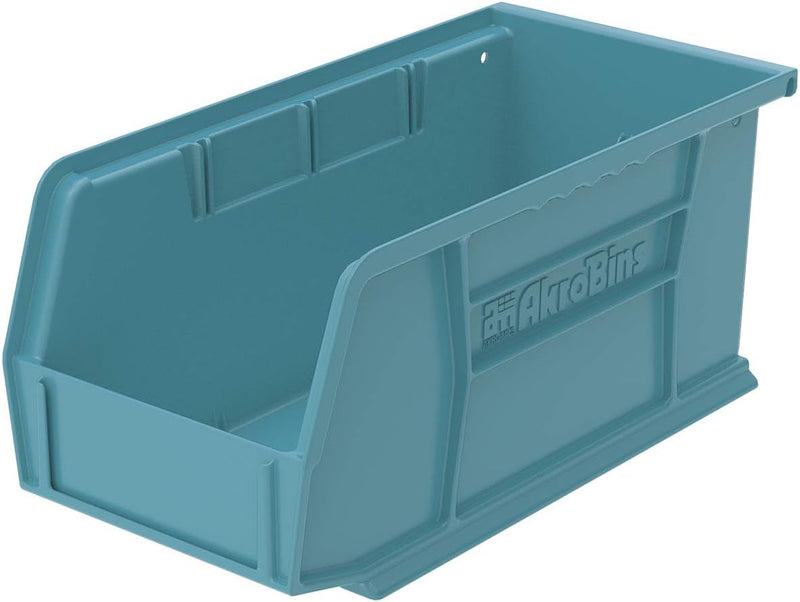 Akro-Mils 30230 Akrobins Plastic Hanging Stackable Storage Organizer Bin, 11-Inch X 5-Inch X 5-Inch, Blue, 12-Pack