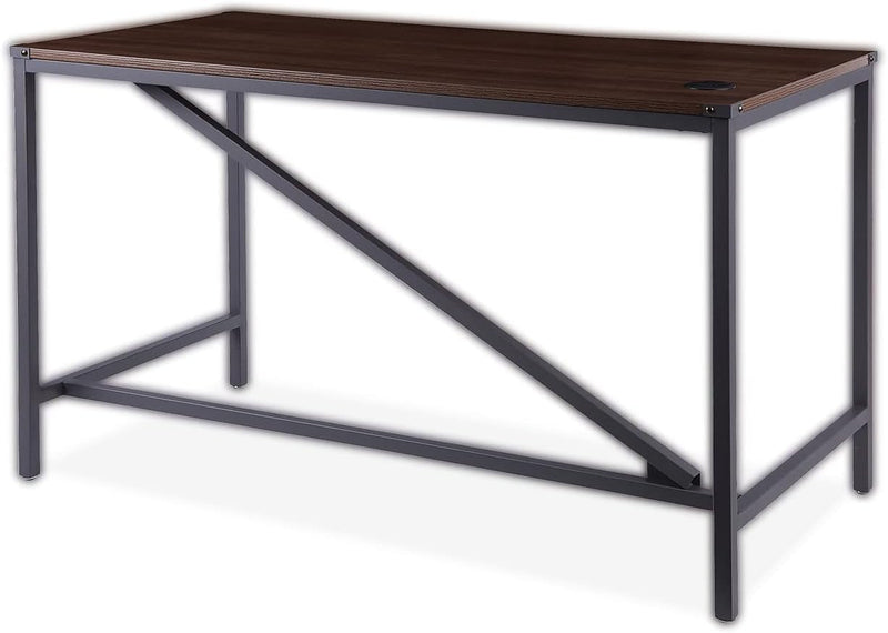 Alera ID-4824B Industrial Series 47.25 In. X 23.63 In. X 29.5 In. Table Desk - Modern Walnut