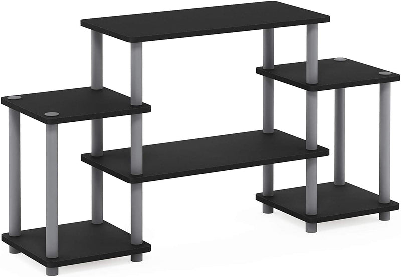 Furinno Turn-N-Tube No Tools Entertainment TV Stands, Dark Brown/Black