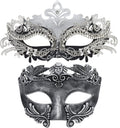 Couple Masquerade Metal Mask Roman Greek Man Mask Venetian Halloween Costume Ball Mask Mardi Gras Mask Cosplay Party Mask