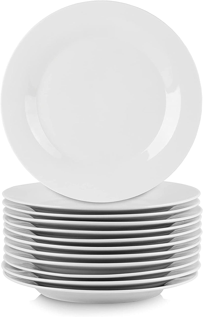 10 Strawberry Street 10" Catering Square Dinner Plate, Set of 12, White