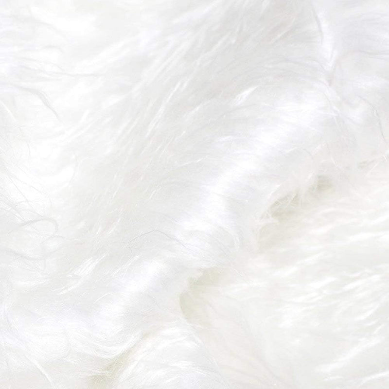 Extra Large Christmas Tree Skirt 60 Inches Pure White Faux Fur Tree Skirt for Merry Christmas & New Year Party Holiday Home Decorations