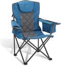 ARROWHEAD OUTDOOR Portable Folding Camping Quad Chair W/ 6-Can Cooler, Cup & Wine Glass Holders, Heavy-Duty Carrying Bag, Padded Armrests, Headrest & Seat, Supports up to 450Lbs, Usa-Based Support