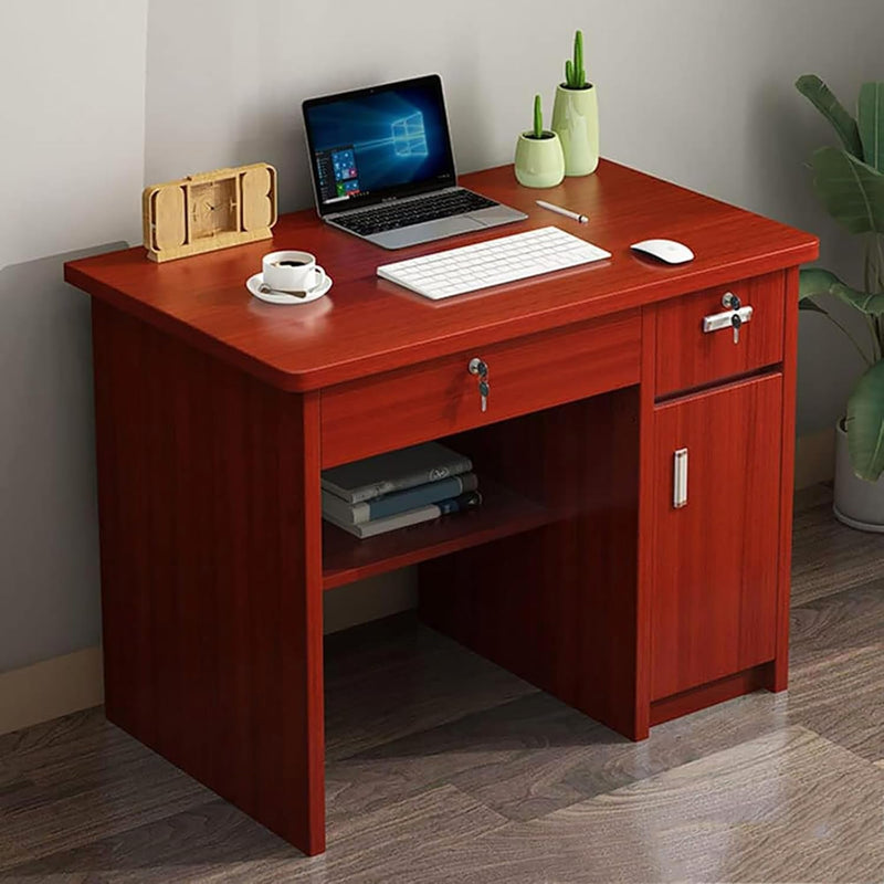 Home Office Writing Desk with Drawers,Wooden Computer Desk Vanity Desk Study Table Desk with Storage,Modern Workstation Small Desk for Bedroom Living Room(47.2"L X 23.6"W X 29.5"H, Dark Brown)