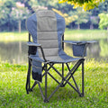 EAST OAK Camping Folding Chair, Heavy Duty Support 500 LBS Camping Chairs for Adults, 600D Oxford Lawn Chairs with Side Pocket and Cup Holder, Outdoor Chairs for Sports Beach Fishing, Blue