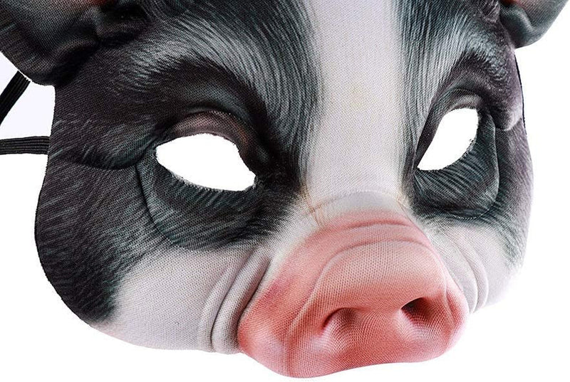 1Pcs Half Face Animal Mask Pig Mask Horror Pig Mask for Halloween Costume Party Cosplay Props