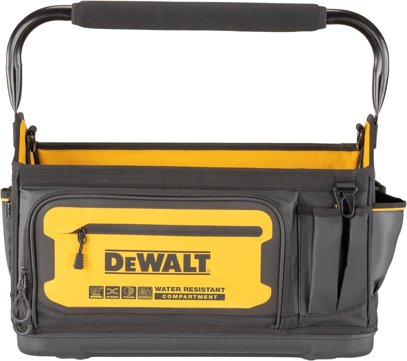 DEWALT Tool Bag, Water Resistant, Hard Bottom, 20-Inch, Professional Tool Tote with Organization (DWST560104)