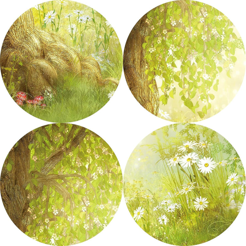 AOSTO 5X7Ft Spring Photography Backdrop Easter Woodland Meadow Flower Fairy Tale Forest Background Photo Studio Photoshoot Backdrops Props FT-3992