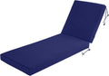 Coussin de chaise longue Codi, coussins de chaise d'extérieur pour piscine, tissu double imperméable, 70 x 22,5 x 3,5 pouces, bleu nuit