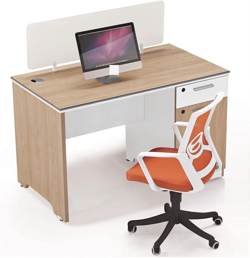 Desk Office Furniture 4-Person Desk, Screen, Desk Chair, Combined Desk