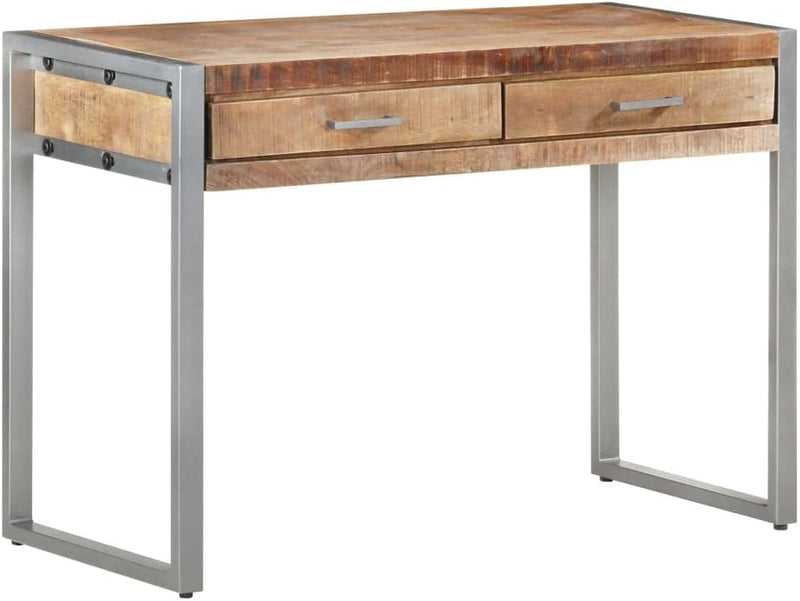 Desk 42.5"X19.7"X29.5" Rough Mango Wood, Office Desks & Workstations, Study Desk, Dressing Table, Desk Table for Study, Bedroom, Office