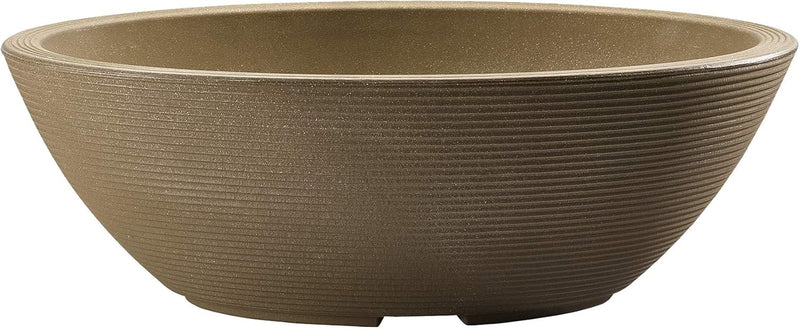 Crescent Garden Delano Oval Planter, Double-Walled Plant Pot, 24" X 17' (Midnight Blue)