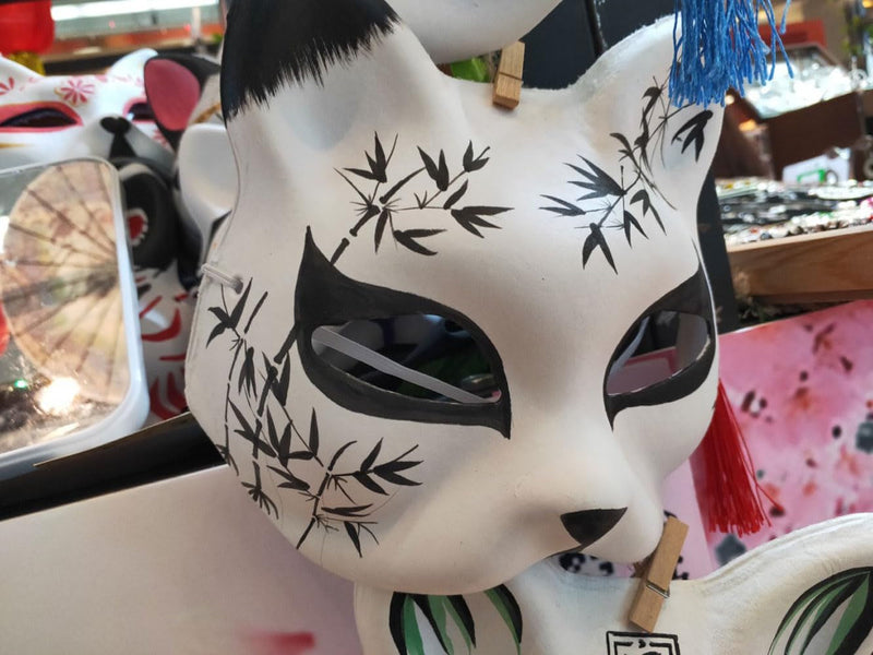 Cat Mask White Paper Cat Masks Blank Fox Mask Unpainted Half Facemasks DIY Paint Masquerade Mask Costume Prop