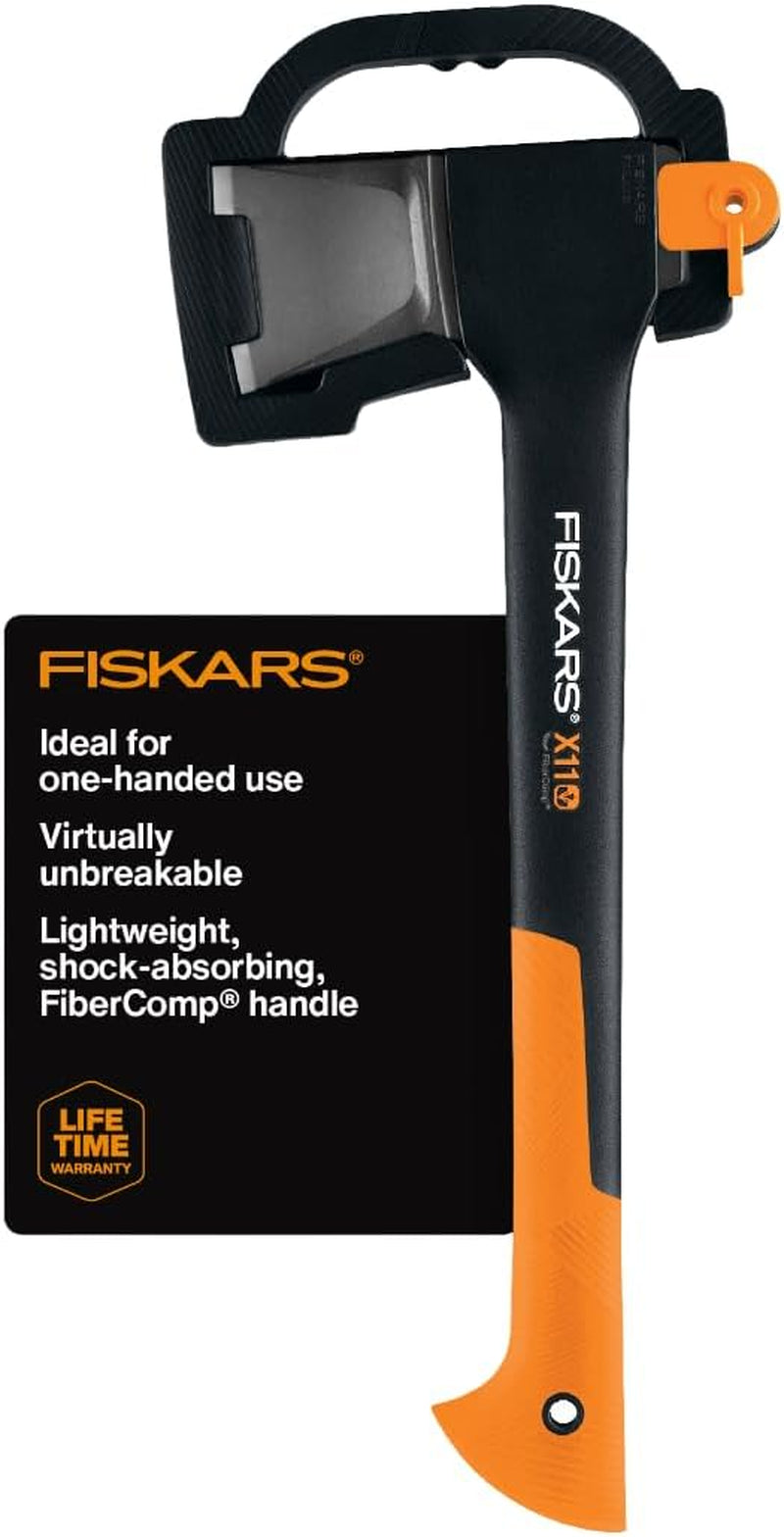 Fiskars X27 Super Splitting Axe - 36" Wood Splitting Axe for Medium to Large Size Logs with Shock-Absorbing Handle - Split Firewood - Forged Steel Blade - Bushcraft Gear and Camping Axe