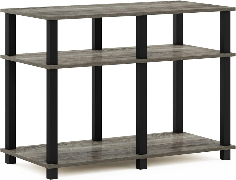 Furinno Turn-S-Tube No Tools 3-Tier Entertainment TV Stands, Espresso/Black