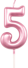 1st Birthday Candle First Year Pink Happy Birthday Number One Candles for Cake Topper Decoration for Party Kids Adults Numeral 1 10 100 11 21 16 14 12 18 13 11 91 Home & Garden > Decor > Home Fragrances > Candles XNOVA Number 5  