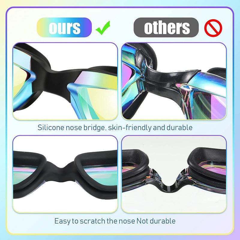 2 Pack Swim Goggles No Leaking Swimming Goggles Waterproof Swim Glasses Polarized Goggles with Nose Clip and Earplugs Sporting Goods > Outdoor Recreation > Boating & Water Sports > Swimming > Swim Goggles & Masks Flutesan   