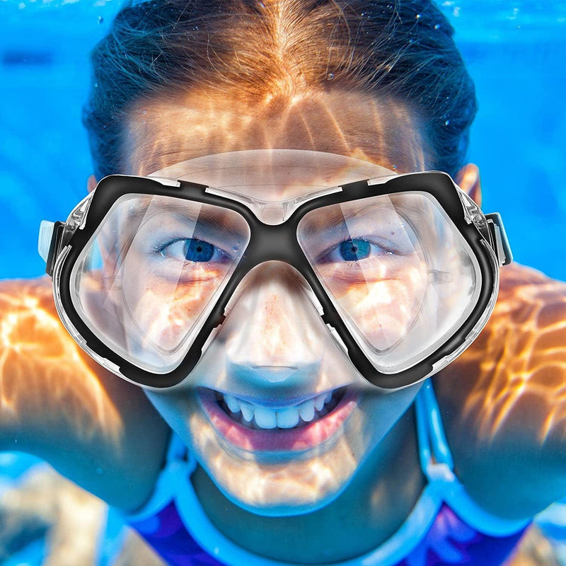 2 Pieces Swim Mask Diving Goggles Nose Goggles Underwater Swiming Mask Goggles for Kids Youth Girls Men Women Sporting Goods > Outdoor Recreation > Boating & Water Sports > Swimming > Swim Goggles & Masks Flutesan   
